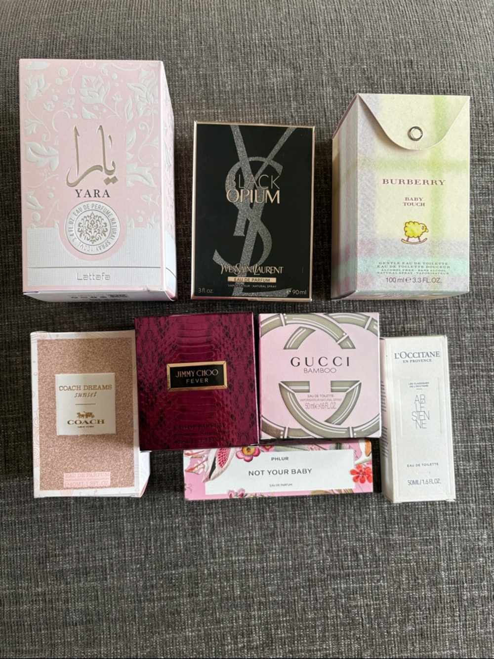 Variety of EMPTY Designer Perfume Boxes